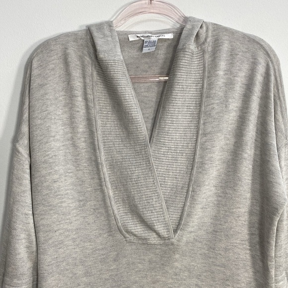Diane Von Furstenberg Sweater Hoodie Silk Cashmere blend Women's Small Gray - Picture 5 of 14